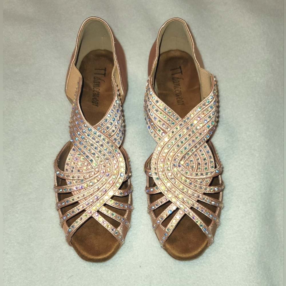 TT Danceware gold dance shoes  Sz 9.5